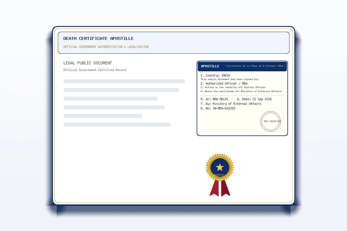 Death Certificate Apostille - Honey Attestation