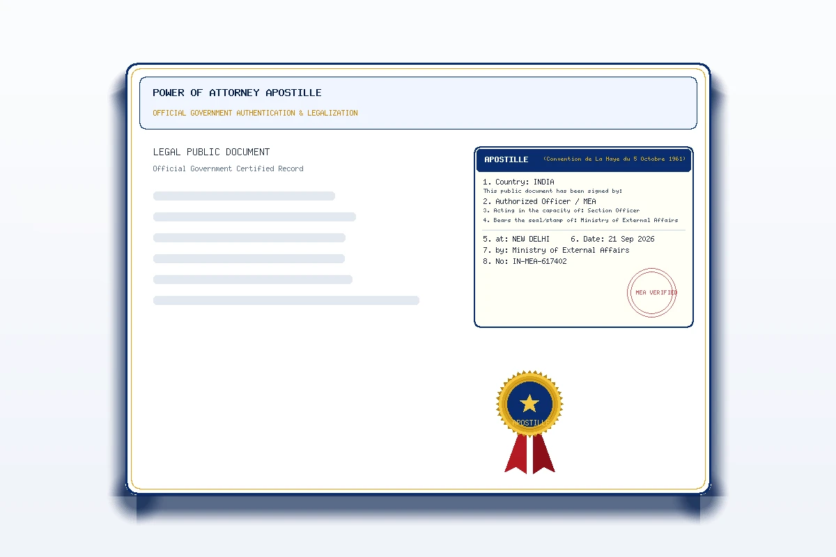 Power of Attorney Apostille - Honey Attestation