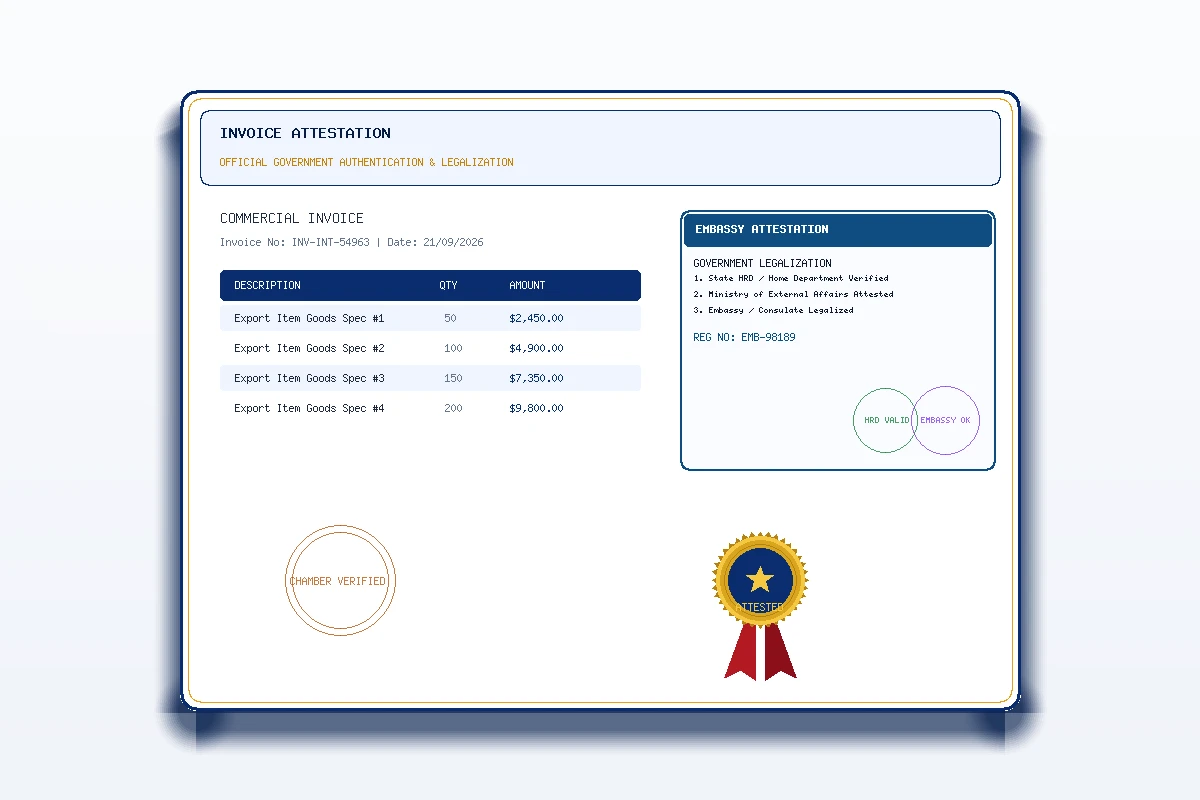 Invoice Attestation - Honey Attestation