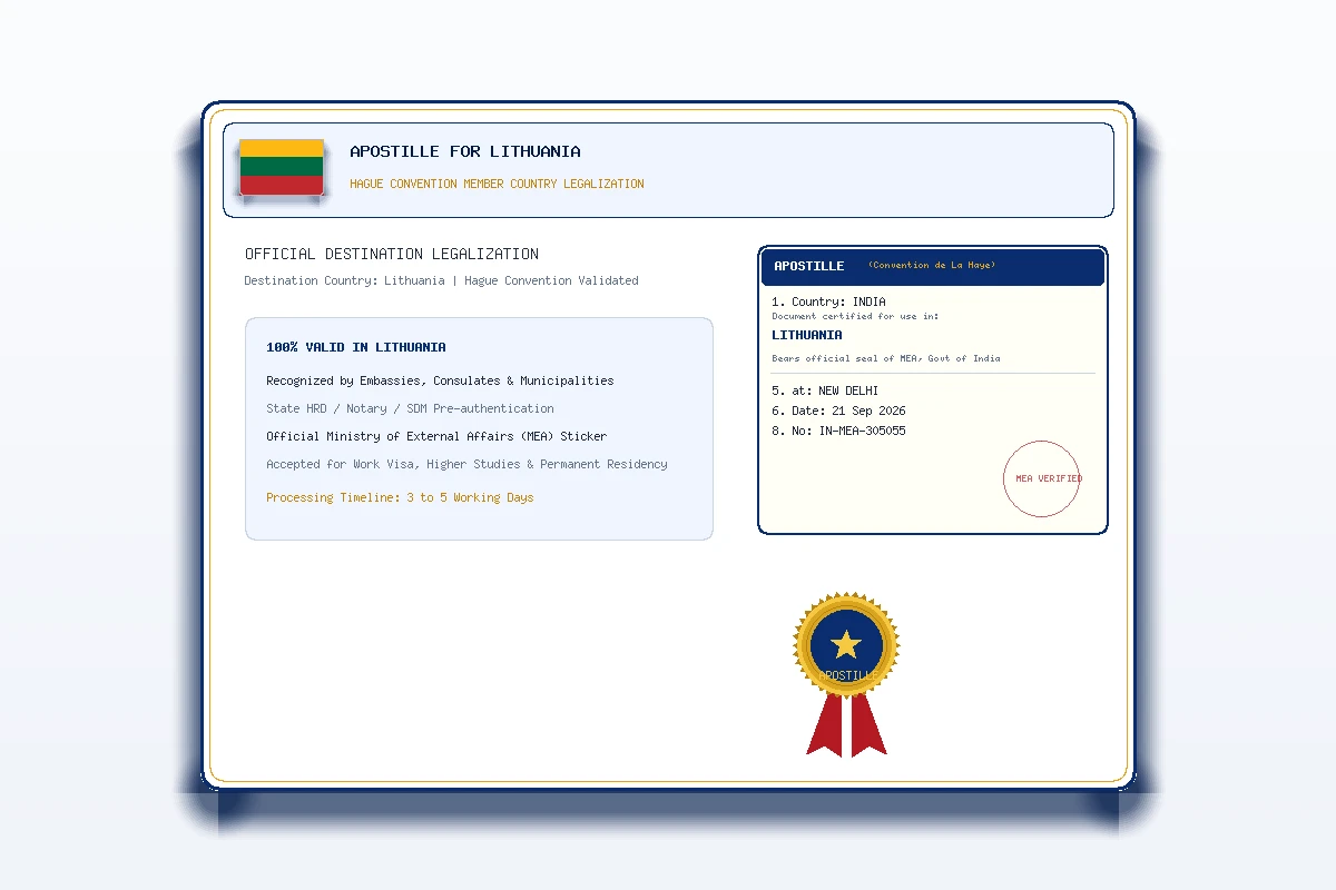 Lithuania Apostille - Honey Attestation