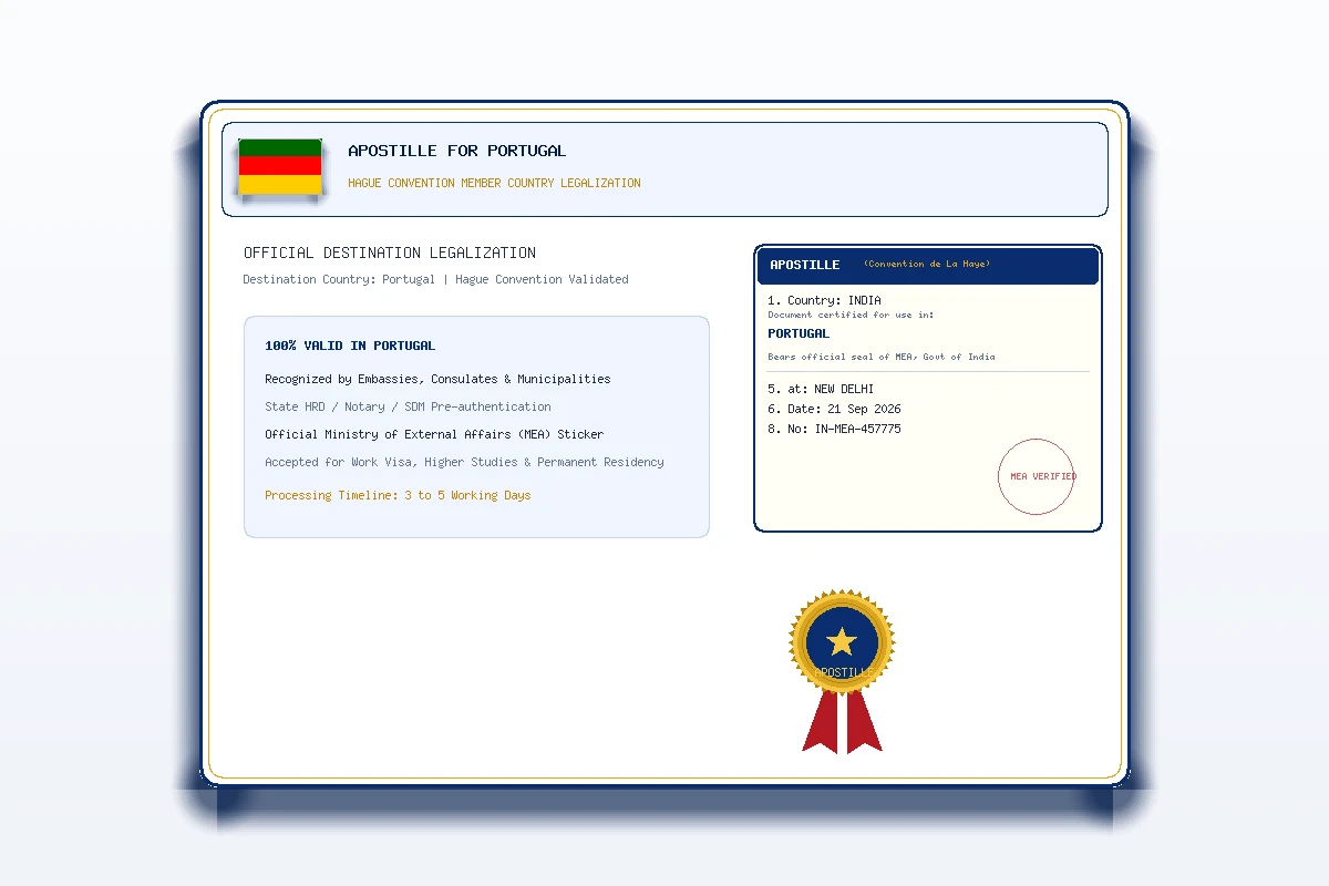 Portugal Apostille - Honey Attestation