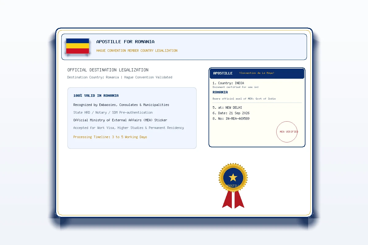 Romania Apostille - Honey Attestation