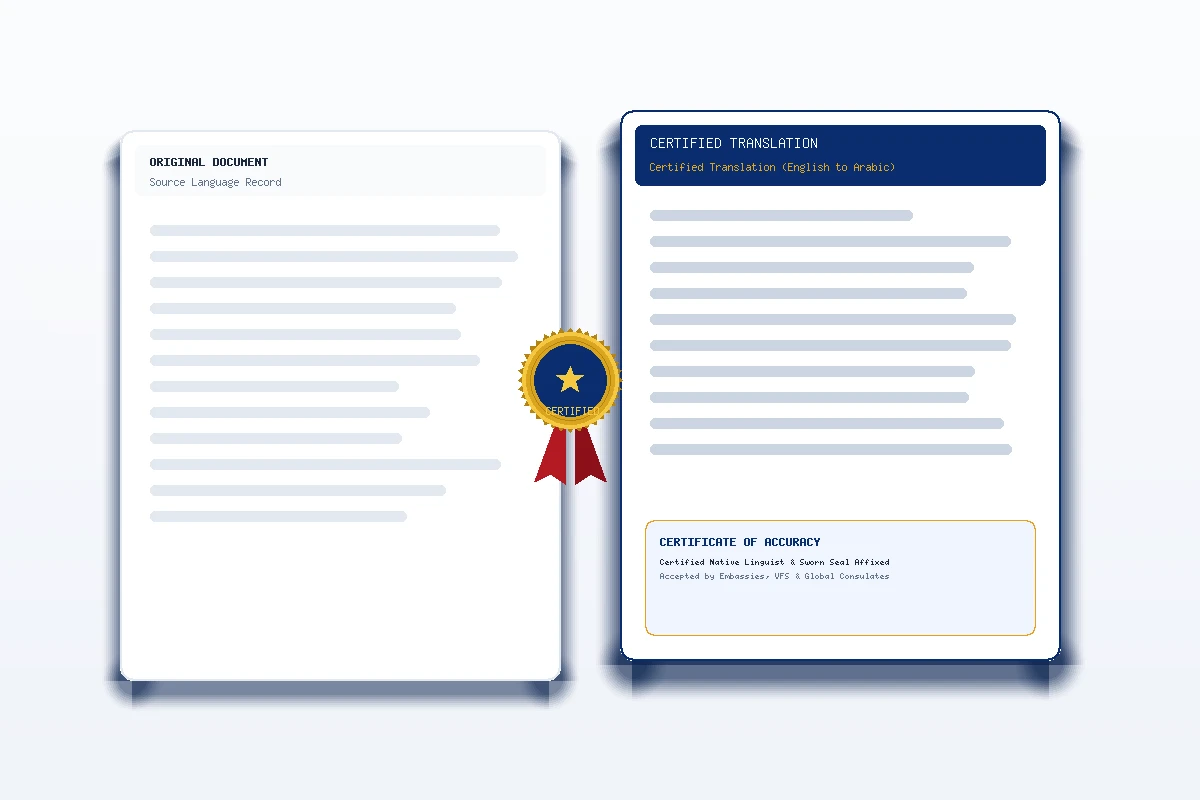 Certified Translation (English to Arabic) - Honey Attestation