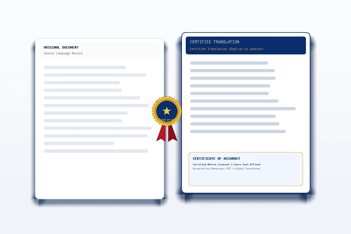Certified Translation (English to Spanish) - Honey Attestation